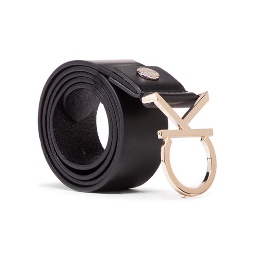 Calvin Klein Pasek Damski Ck Adj.Logo Belt 3.5Cm K60K602141 Czarny ze sklepu MODIVO w kategorii Paski damskie - zdjęcie 182647726