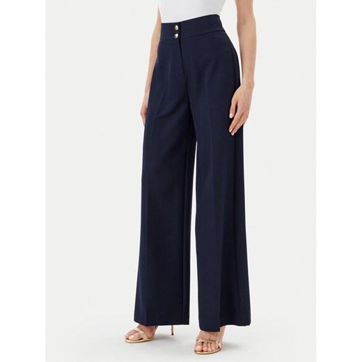 Maryley Spodnie materiałowe 25EB680/M25/43BL Granatowy Regular Fit ze sklepu MODIVO w kategorii Spodnie damskie - zdjęcie 182647727