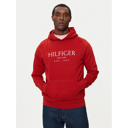 Tommy Hilfiger Bluza MW0MW35523 Czerwony Regular Fit ze sklepu MODIVO w kategorii Bluzy męskie - zdjęcie 182647798