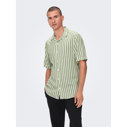 Only & Sons Koszula 22013267 Zielony Regular Fit ze sklepu MODIVO w kategorii Koszule męskie - zdjęcie 182647817