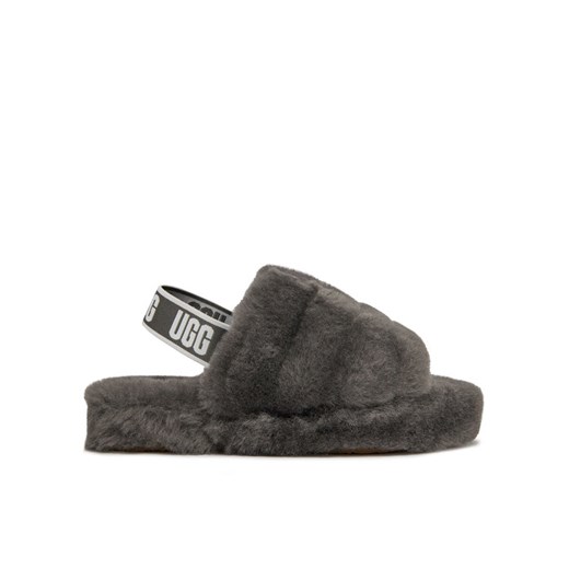 Ugg Kapcie K Fluff Yeah Slide 1098494K Szary ze sklepu MODIVO w kategorii Kapcie dziecięce - zdjęcie 182647827