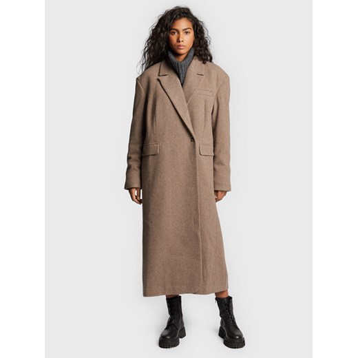 Herskind Płaszcz wełniany Wanda 4575816 Beżowy Oversize ze sklepu MODIVO w kategorii Płaszcze damskie - zdjęcie 182647847