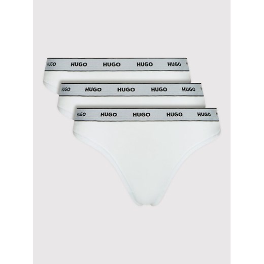 Hugo Komplet 3 par stringów 50469681 Biały ze sklepu MODIVO w kategorii Majtki damskie - zdjęcie 182647875