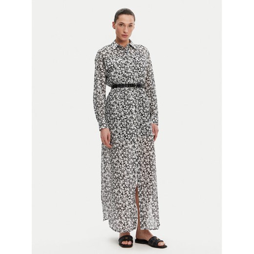 MICHAEL Michael Kors Sukienka koszulowa MS582UXH7F Czarny Relaxed Fit ze sklepu MODIVO w kategorii Sukienki - zdjęcie 182647966