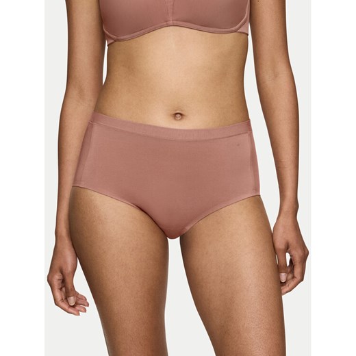 Triumph Figi klasyczne z wysokim stanem Smart Natural 10211539 Brązowy ze sklepu MODIVO w kategorii Majtki damskie - zdjęcie 182647989