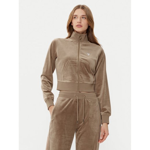 Guess Bluza V3BQ22 KBXI2 Brązowy Regular Fit ze sklepu MODIVO w kategorii Bluzy damskie - zdjęcie 182647995