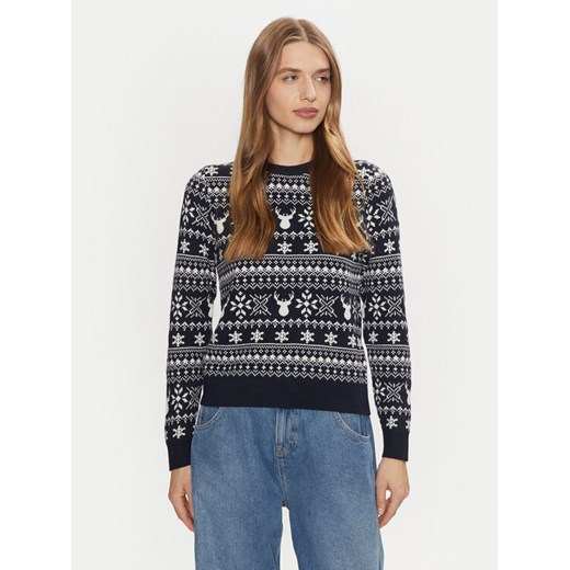 ONLY Sweter Xmas Winter 15327601 Granatowy Regular Fit ze sklepu MODIVO w kategorii Swetry damskie - zdjęcie 182648068