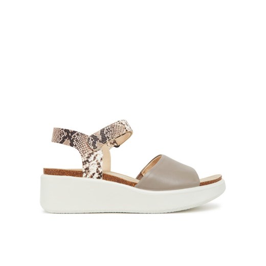 ECCO Sandały Flowt Wedge Cork 27231361166 Beżowy ze sklepu MODIVO w kategorii Sandały damskie - zdjęcie 182648088
