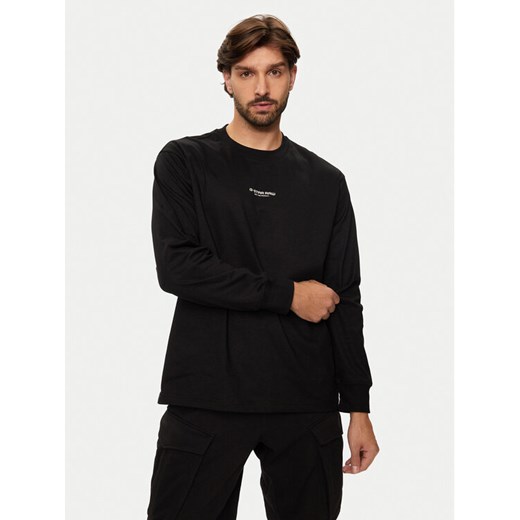 G-Star Raw Longsleeve Center Chest D25078 C336 6484 Czarny Oversize ze sklepu MODIVO w kategorii T-shirty męskie - zdjęcie 182648098