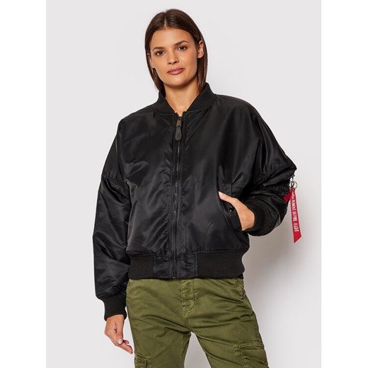 Alpha Industries Kurtka bomber MA-1 128002 Czarny Regular Fit ze sklepu MODIVO w kategorii Kurtki damskie - zdjęcie 182648119