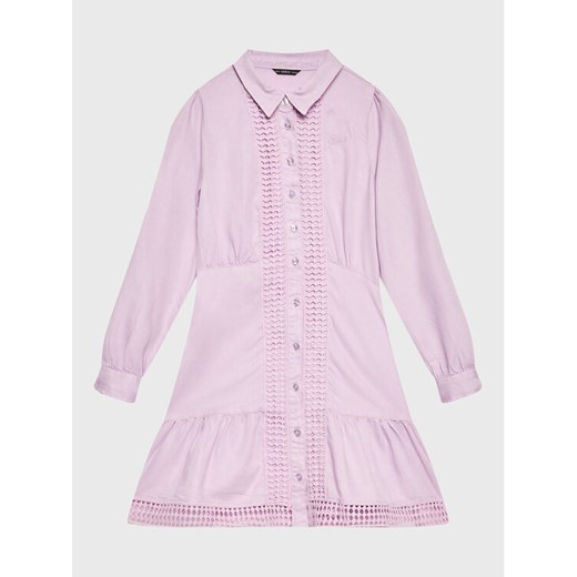 Guess Sukienka koszulowa J3RK04 WE8R0 Różowy Regular Fit ze sklepu MODIVO w kategorii Sukienki dziewczęce - zdjęcie 182648166