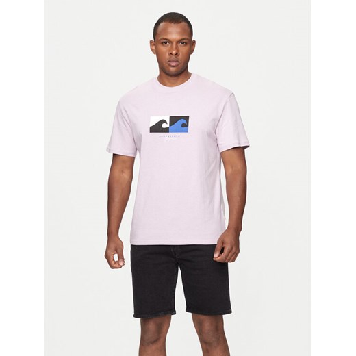 Jack&Jones T-Shirt Jormarbella 12255569 Fioletowy Relaxed Fit ze sklepu MODIVO w kategorii T-shirty męskie - zdjęcie 182648255