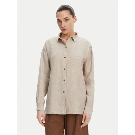 Barbour Koszula Hampton LSH1596SN31 Beżowy Relaxed Fit ze sklepu MODIVO w kategorii Koszule damskie - zdjęcie 182648258