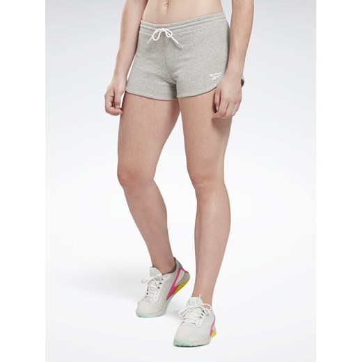Reebok Szorty sportowe Identity French Terry Shorts H54766 Szary Slim Fit ze sklepu MODIVO w kategorii Szorty - zdjęcie 182648278