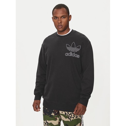 adidas Bluza adicolor Outline Trefoil IU2350 Czarny Loose Fit ze sklepu MODIVO w kategorii Bluzy męskie - zdjęcie 182648299