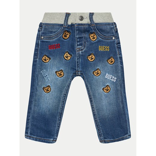 Guess Jeansy N4YA02 D5FQ0 Niebieski Regular Fit ze sklepu MODIVO w kategorii Spodnie dziewczęce - zdjęcie 182648338