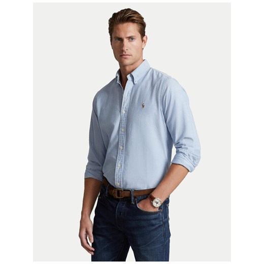 Polo Ralph Lauren Koszula Core Replen 710549084 Błękitny Slim Fit ze sklepu MODIVO w kategorii Koszule męskie - zdjęcie 182648475