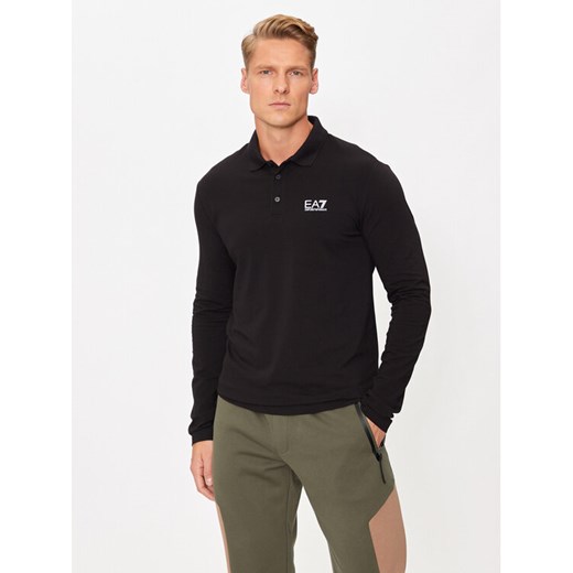 EA7 Emporio Armani Polo 8NPF15 PJVQZ 1200 Czarny Regular Fit ze sklepu MODIVO w kategorii T-shirty męskie - zdjęcie 182648508