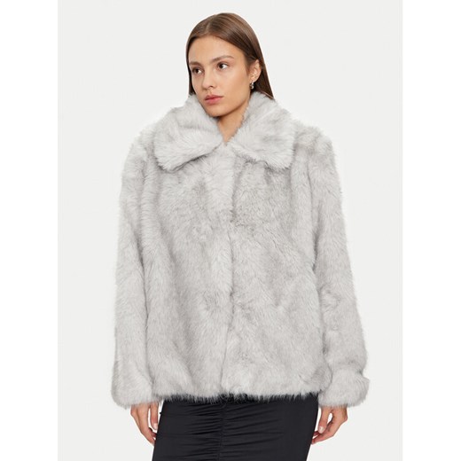 ONLY Futro Rubina 15325924 Szary Regular Fit ze sklepu MODIVO w kategorii Futra damskie - zdjęcie 182648528