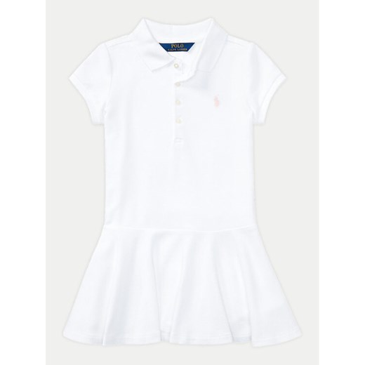 Polo Ralph Lauren Sukienka codzienna 313624740003 Biały Regular Fit ze sklepu MODIVO w kategorii Sukienki dziewczęce - zdjęcie 182648536