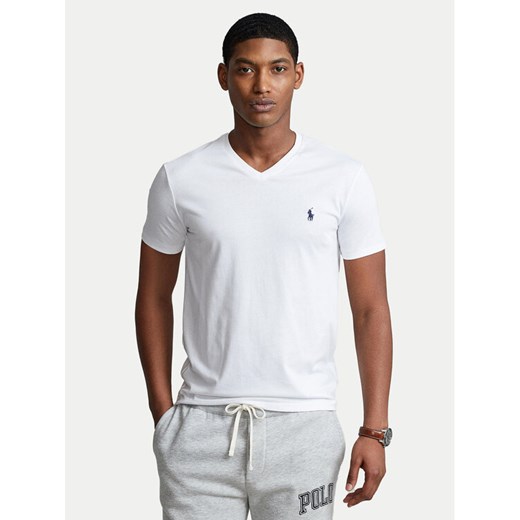 Polo Ralph Lauren T-Shirt 710671453008 Biały Slim Fit ze sklepu MODIVO w kategorii T-shirty męskie - zdjęcie 182648538
