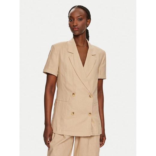 ViCOLO Marynarka TB2741 Beżowy Regular Fit ze sklepu MODIVO w kategorii Marynarki damskie - zdjęcie 182648569