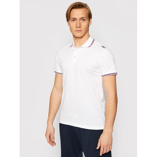 CMP Polo 39D8367 Biały Regular Fit ze sklepu MODIVO w kategorii T-shirty męskie - zdjęcie 182648578