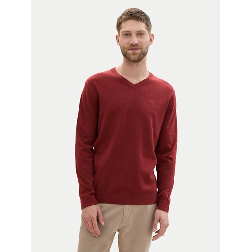 Tom Tailor Sweter 1039806 Czerwony Regular Fit ze sklepu MODIVO w kategorii Swetry męskie - zdjęcie 182648688