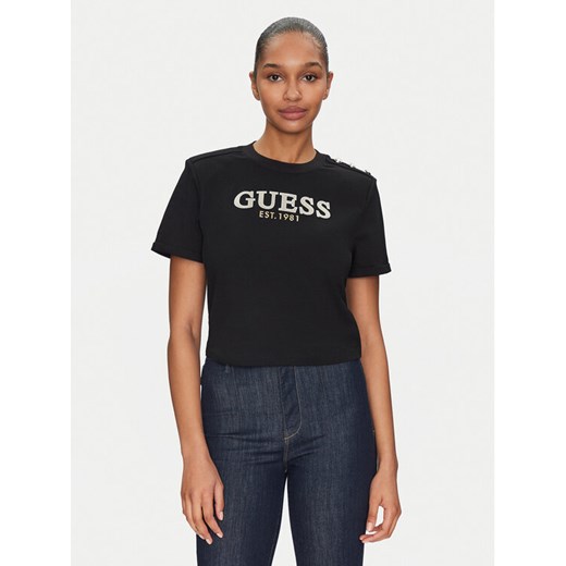 Guess T-Shirt W5GI15 K8FQ4 Czarny Regular Fit ze sklepu MODIVO w kategorii Bluzki damskie - zdjęcie 182648727