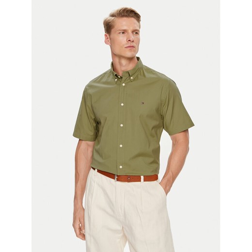 Tommy Hilfiger Koszula MW0MW33809 Zielony Regular Fit ze sklepu MODIVO w kategorii Koszule męskie - zdjęcie 182648728