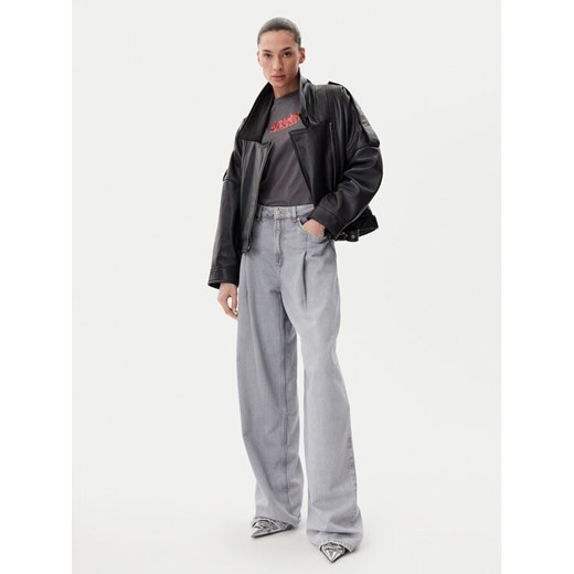 PINKO Kurtka skórzana Confine 104877 A21L Czarny Regular Fit ze sklepu MODIVO w kategorii Kurtki damskie - zdjęcie 182648739