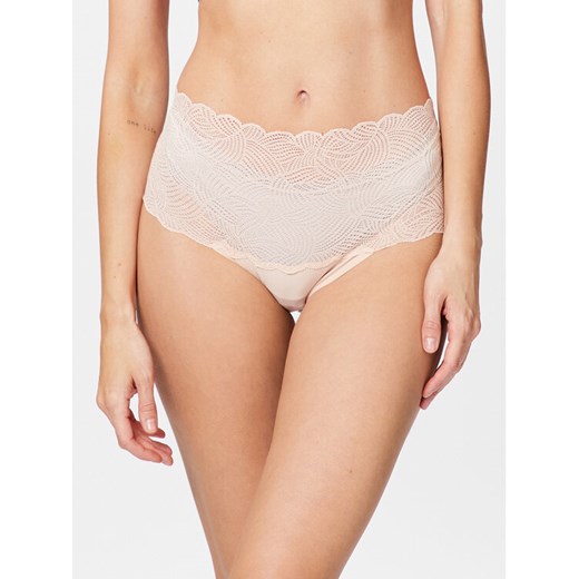 Chantelle Figi klasyczne z wysokim stanem Soft Stretch C11G80 Beżowy ze sklepu MODIVO w kategorii Majtki damskie - zdjęcie 182648868