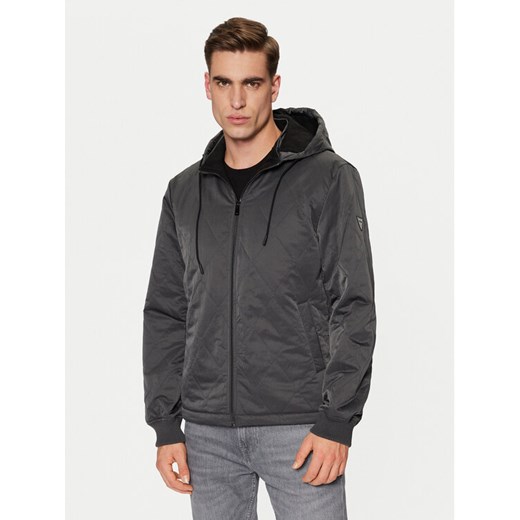 Guess Kurtka przejściowa M5RL10 WGUF2 Szary Regular Fit ze sklepu MODIVO w kategorii Kurtki męskie - zdjęcie 182648885
