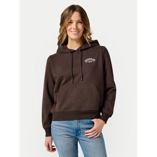 Wrangler Bluza 112356458 Brązowy Regular Fit ze sklepu MODIVO w kategorii Bluzy damskie - zdjęcie 182648899