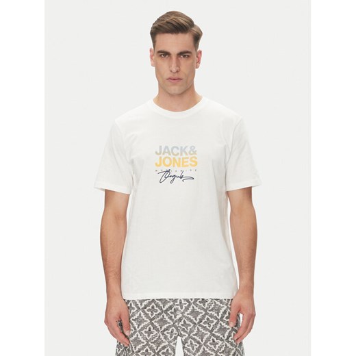Jack&Jones T-Shirt Canggu 12281809 Biały Regular Fit ze sklepu MODIVO w kategorii T-shirty męskie - zdjęcie 182648938