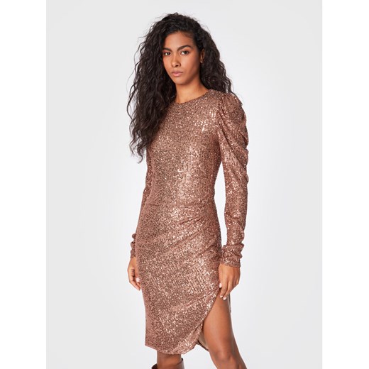 Silvian Heach Sukienka koktajlowa Vestit CVA22264VE Brązowy Slim Fit ze sklepu MODIVO w kategorii Sukienki - zdjęcie 182648996