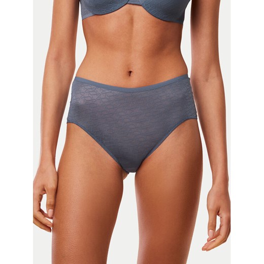 Triumph Figi klasyczne z wysokim stanem Triumph Signature Sheer Maxi EX 10215936 Niebieski ze sklepu MODIVO w kategorii Majtki damskie - zdjęcie 182649055