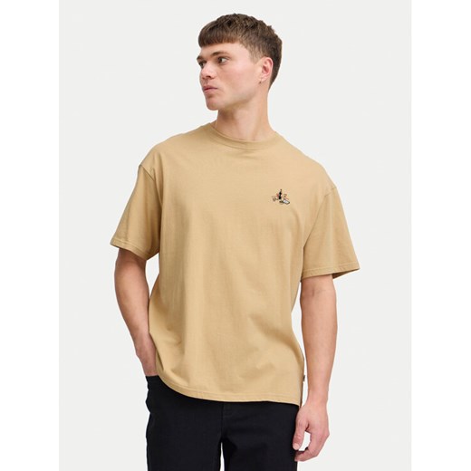 Solid T-Shirt Manes 21108333 Brązowy Regular Fit ze sklepu MODIVO w kategorii T-shirty męskie - zdjęcie 182649149