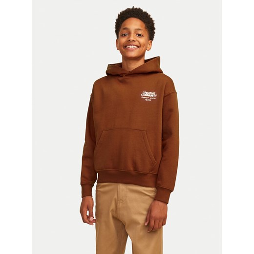 Jack&Jones Junior Bluza Noho Back Graphic 12263292 Brązowy Relaxed Fit ze sklepu MODIVO w kategorii Bluzy chłopięce - zdjęcie 182649156