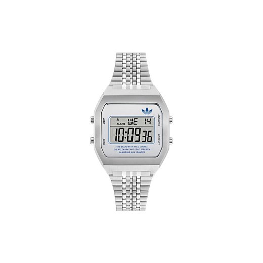 adidas Zegarek Originals Street Digital Two AOST23554 Srebrny ze sklepu MODIVO w kategorii Zegarki - zdjęcie 182649219