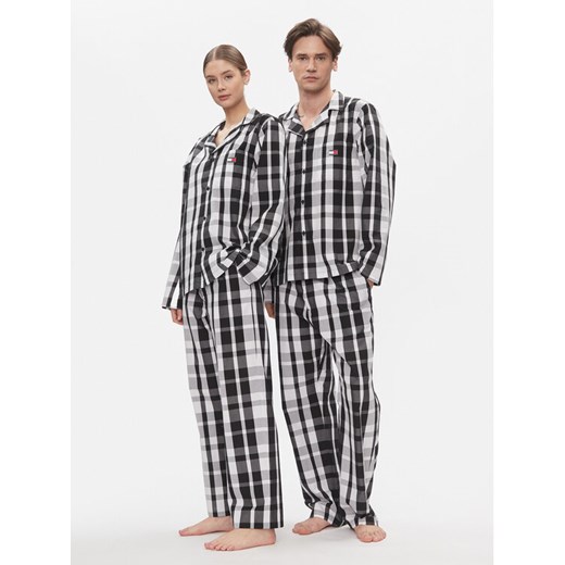 Tommy Jeans Piżama UU0UU00084 Czarny Regular Fit ze sklepu MODIVO w kategorii Piżamy damskie - zdjęcie 182649228