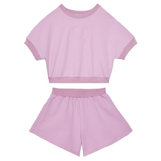 TWINSET Komplet dresowy 251GJ2580 Fioletowy Regular Fit ze sklepu MODIVO w kategorii Komplety dziewczęce - zdjęcie 182649255