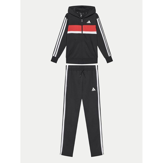 adidas Dres Seasonal Essentials Tiberio 3-Stripes JI6036 Czarny Regular Fit ze sklepu MODIVO w kategorii Dresy chłopięce - zdjęcie 182649268