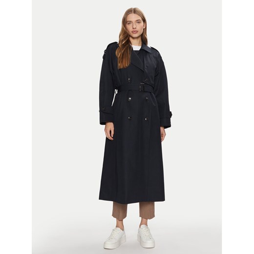 Tommy Hilfiger Trencz WW0WW45918 Granatowy Oversize ze sklepu MODIVO w kategorii Płaszcze damskie - zdjęcie 182649319