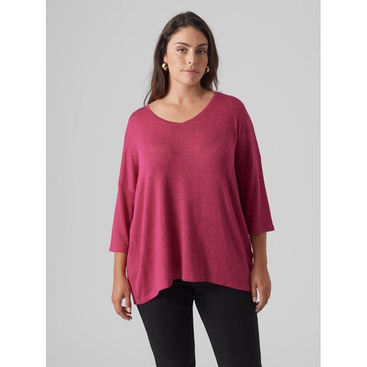 Vero Moda Curve Bluzka Brianna 10297287 Czerwony Regular Fit ze sklepu MODIVO w kategorii Bluzki damskie - zdjęcie 182649338