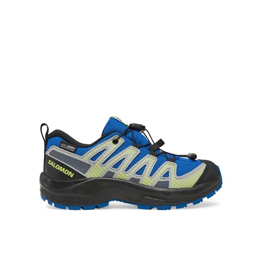 Salomon Trekkingi Xa Pro V8 Waterproof L47729600 Niebieski ze sklepu MODIVO w kategorii Buty trekkingowe dziecięce - zdjęcie 182649348