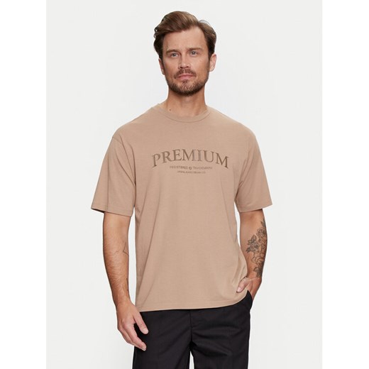Jack&Jones T-Shirt Jprbluwinston 12255611 Brązowy Regular Fit ze sklepu MODIVO w kategorii T-shirty męskie - zdjęcie 182649355