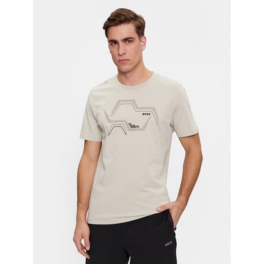 Boss T-Shirt Tee 3 50506358 Beżowy Regular Fit ze sklepu MODIVO w kategorii T-shirty męskie - zdjęcie 182649365