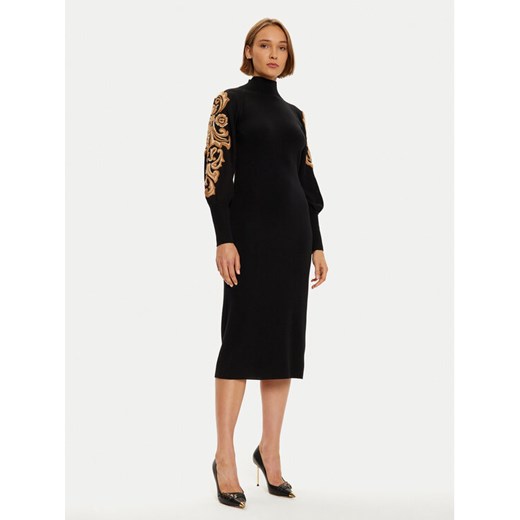 Luisa Spagnoli Sukienka dzianinowa Maioliche 58400 Czarny Loose Fit ze sklepu MODIVO w kategorii Sukienki - zdjęcie 182649525