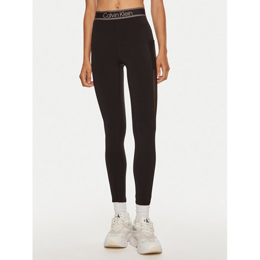 Calvin Klein Performance Legginsy 00GWF4L608 Czarny Slim Fit ze sklepu MODIVO w kategorii Spodnie damskie - zdjęcie 182649778